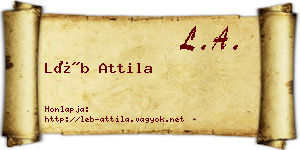 Léb Attila névjegykártya